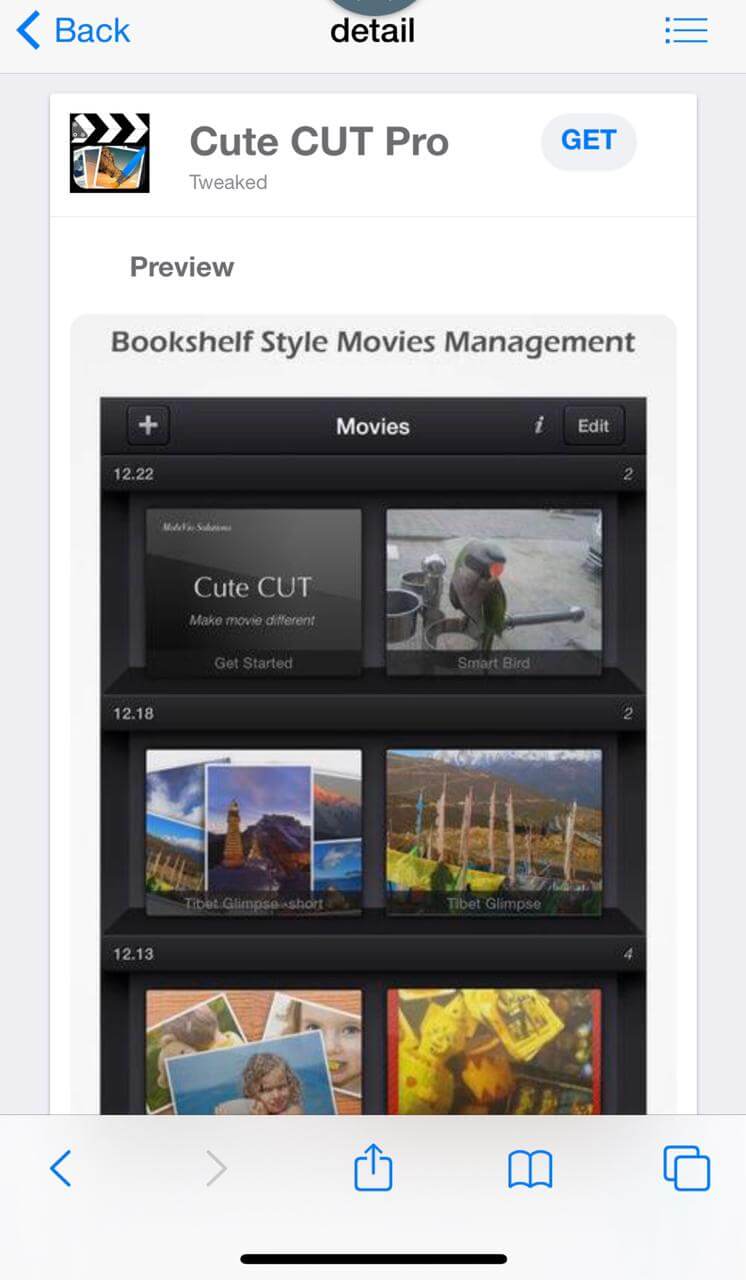 تطبيق Cute CUT Pro على iPhone / iPad